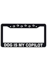 DOG IS MY COPILOT license plate frame