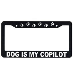 DOG IS MY COPILOT license plate frame