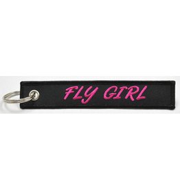 FLY GIRL Embroidered Keychain