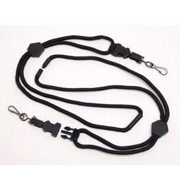 LANYARD, BLACK, HOOK CLIP, W/ BREAKAWAY