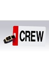 CREW Tag, Plastic with Leather Strap