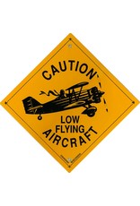CAUTION LOW FLYING AIRCRAFT Metal Sign