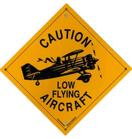 CAUTION LOW FLYING AIRCRAFT Metal Sign