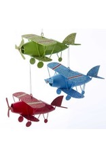 METAL BIPLANES ORNAMENT