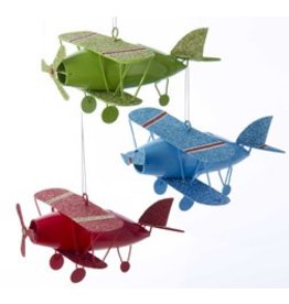 METAL BIPLANES ORNAMENT