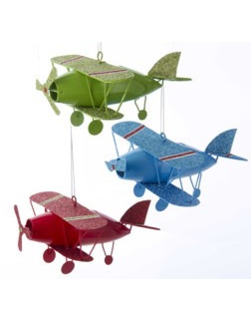 METAL BIPLANES ORNAMENT