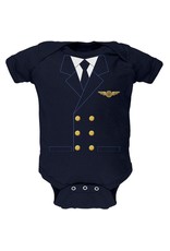 Pilot Uniform Baby Bodysuit Onesie (Navy)