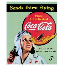 COKE GIRL TIN SIGN