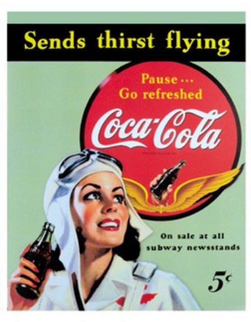 COKE GIRL TIN SIGN