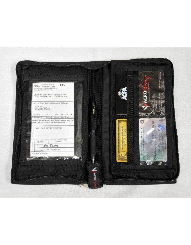 ZIPPERED LOGBOOK COVER, STANDARD, BLACK