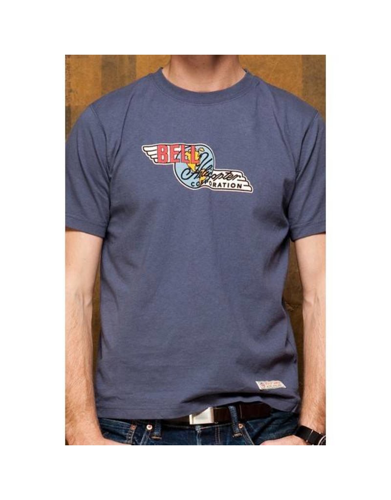 RED CANOE Bell Helicopter TShirt - Washed Blue