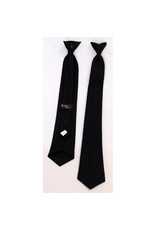 TIE, CLIP-ON, XL, BLACK, POLYESTER WOOL BLEND