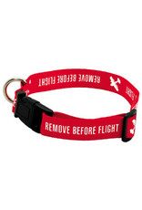 REMOVE BEFORE FLIGHT DOG COLLAR