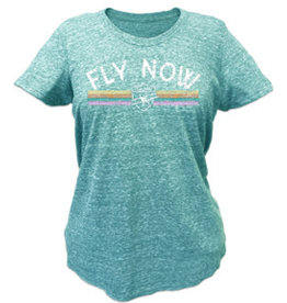 Fly Now Ladies Aqua T-Shirt