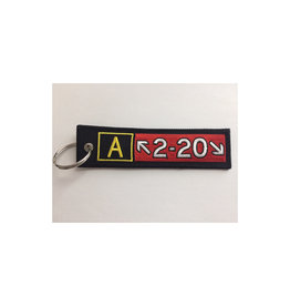 KEYCHAIN, EMBROIDERED, AIRBUS A220