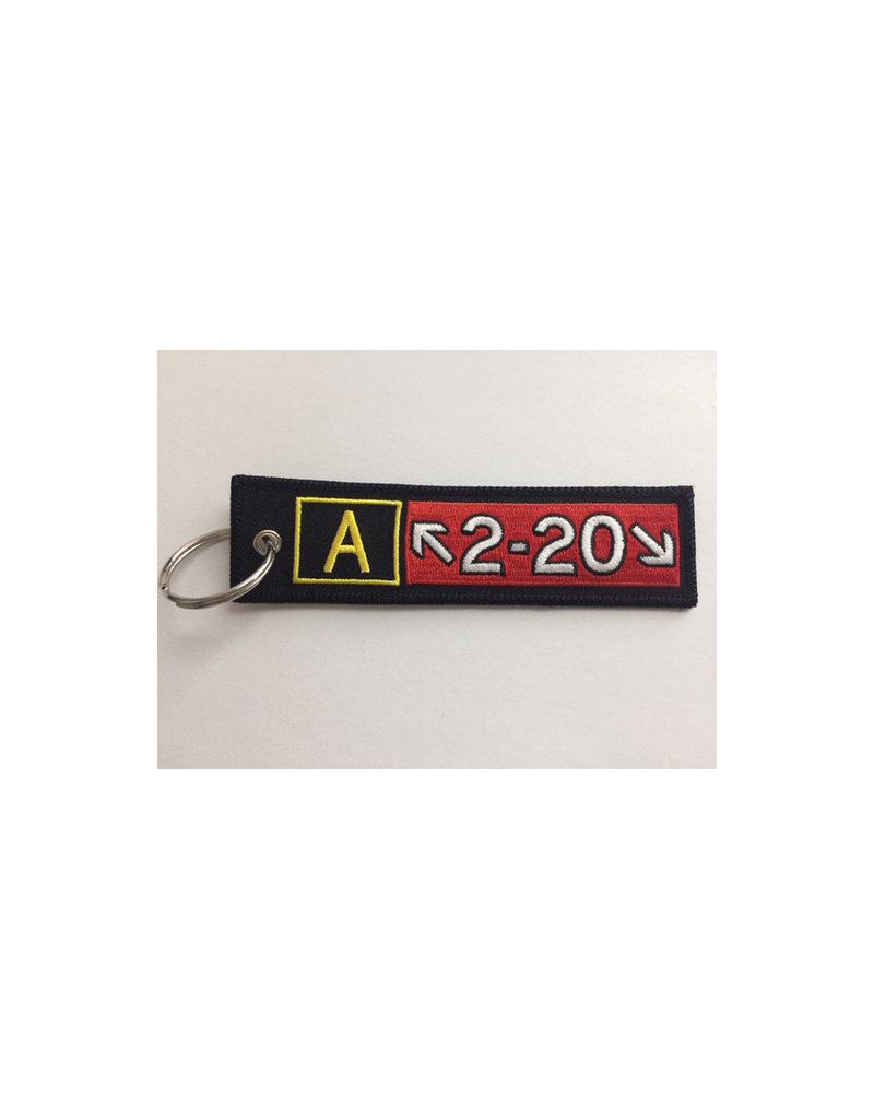 KEYCHAIN, EMBROIDERED, AIRBUS A220