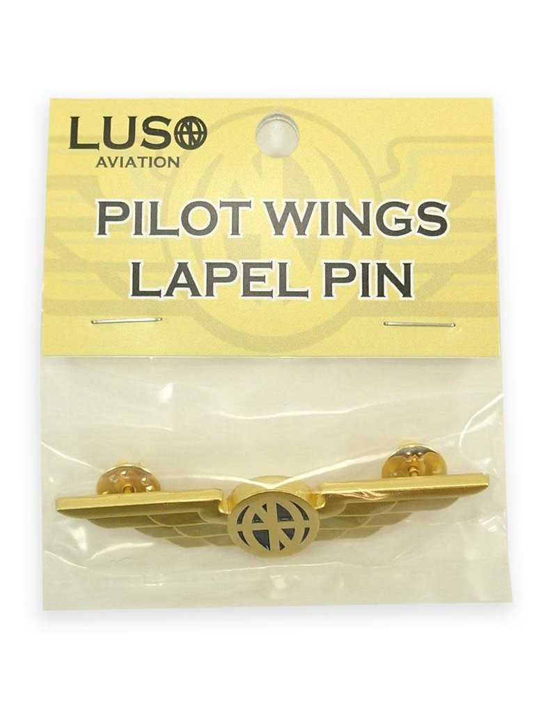 LUSO AVIATION PILOT WINGS, UNIVERSAL AVIATOR LAPEL WING PIN