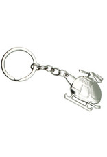 Silver Helicopter Key Chain