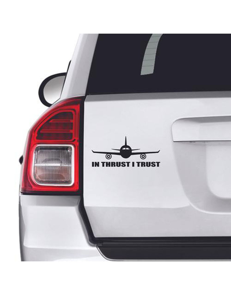 IN THRUST I TRUST STICKER