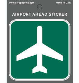 STICKER, AIRPORT AHEAD, 3" X 3"