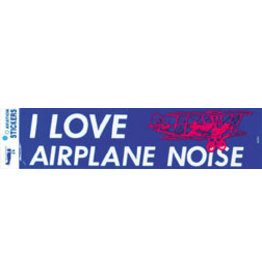 I LOVE AIRPLANE NOISE BUMPER STICKER