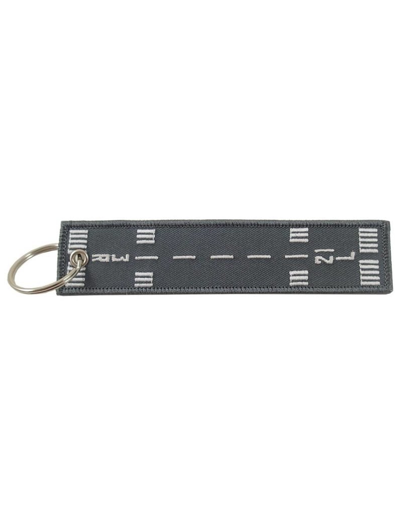 RUNWAY 21L-3R Embroidered Keychain