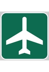 AIRPORT AHEAD METAL REFLECTIVE SIGN