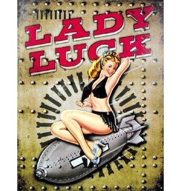 LADY LUCK TIN SIGN