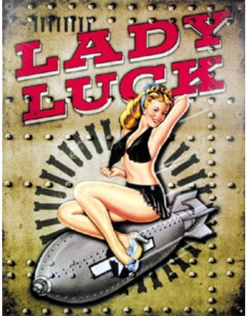 LADY LUCK TIN SIGN