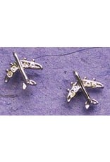Silver Crystal Jet Earrings