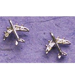 Silver Crystal Jet Earrings