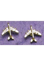 Gold Crystal Jet Earrings