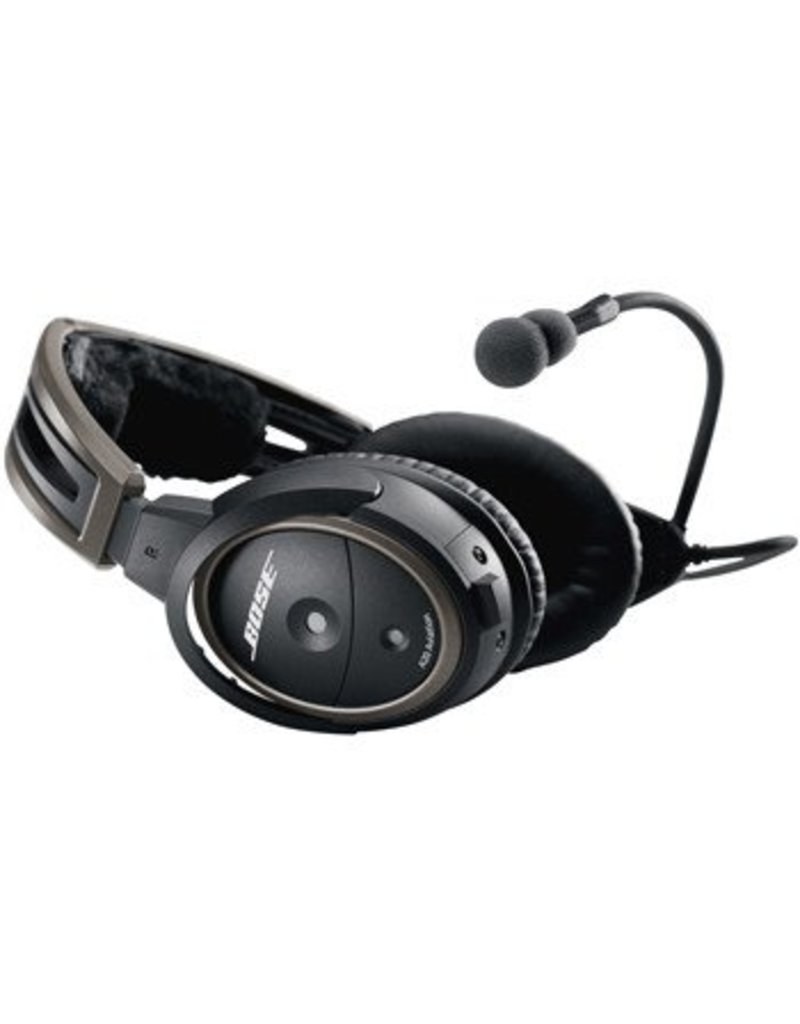 BOSE A20® Aviation Headset with Bluetooth, battery powered, electret  microphone, U-174 plug, coiled cord