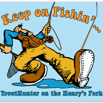 TroutHunter Products TH Keep On Fishin' Sticker