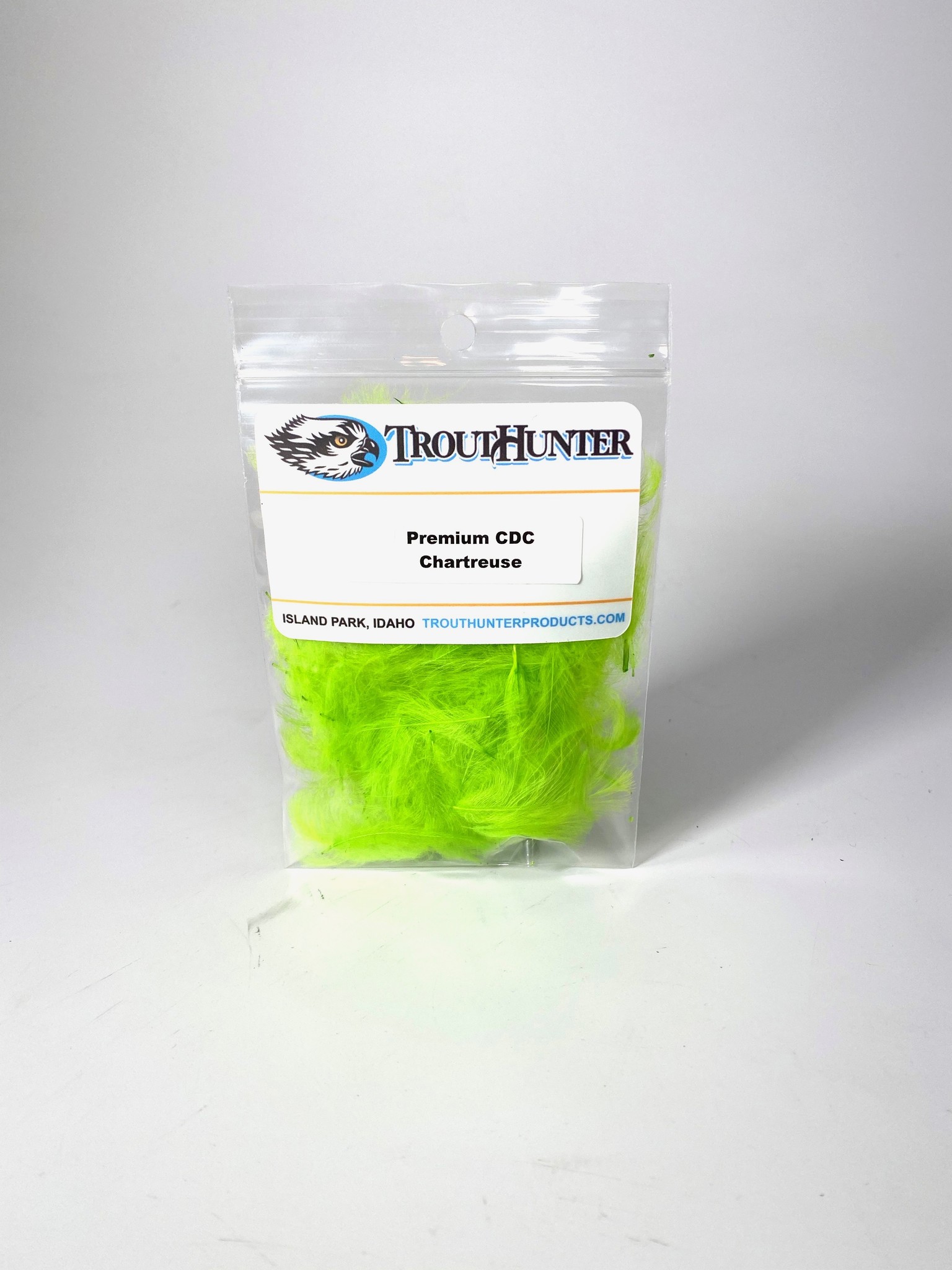 TroutHunter Products Sale TroutHunter Premium Dyed CDC - Chartreuse - Small .5g