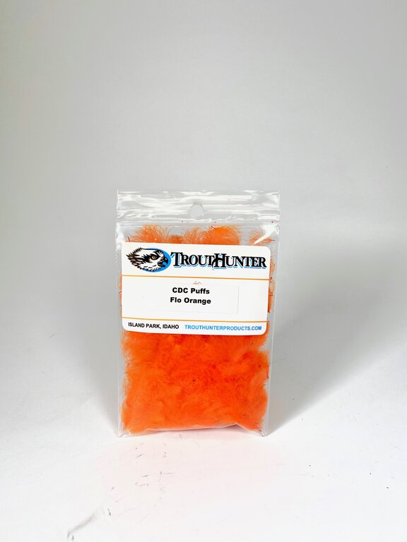 TroutHunter Products Sale TroutHunter CDC Puffs - Fluorescent Orange - Small .5g