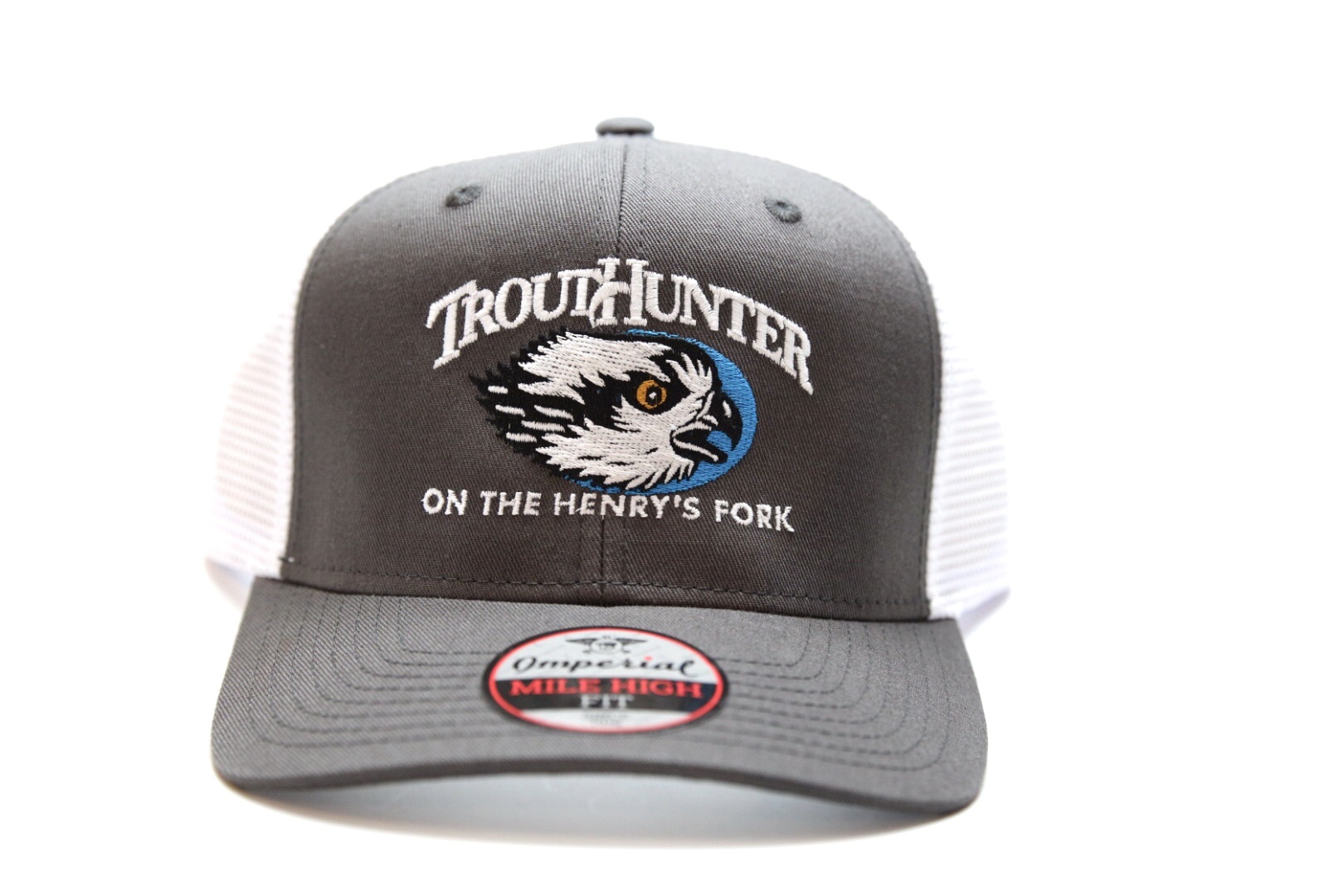 Trouthunter Logo Hat Charcoal/White 
