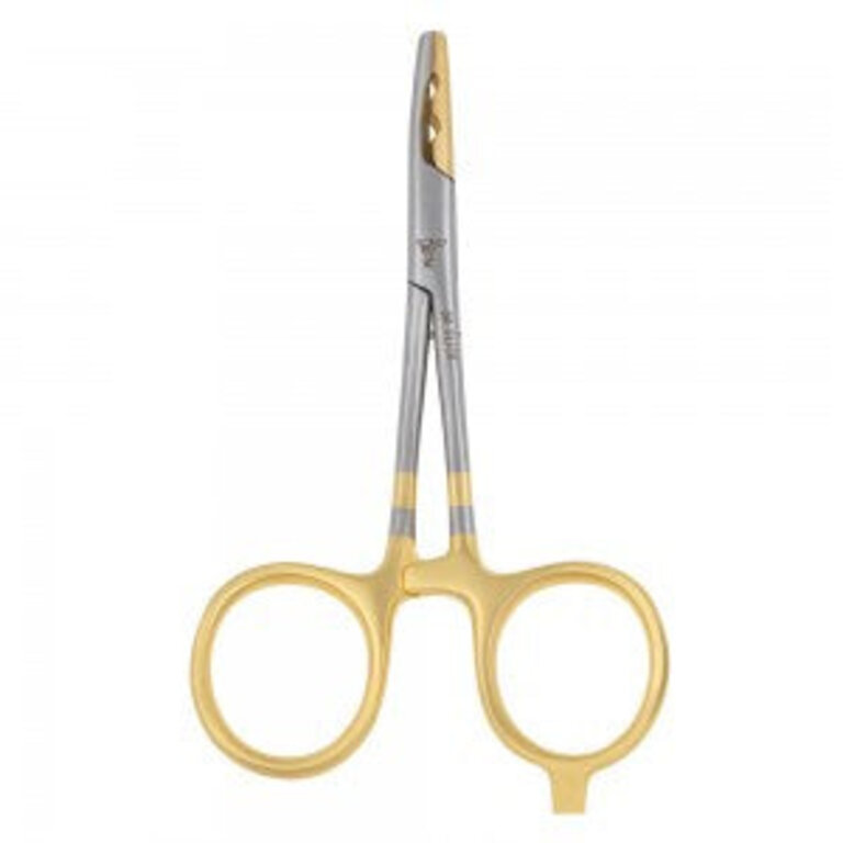 Dr. Slick Split Shot Clamp 5 Inch Gold Jaw  Gold Loop Straight