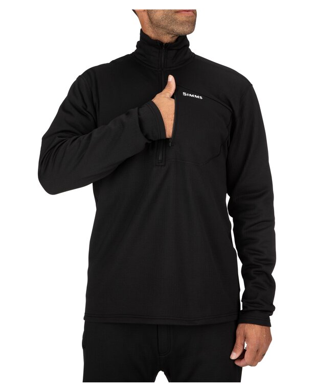 Simms Fishing Simms M's Thermal 1/4 Zip Top Black