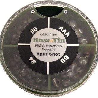 BossTin Weights 4 Way Tin Split Shot