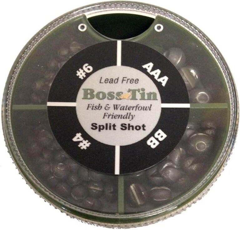 BossTin Weights 4 Way Tin Split Shot
