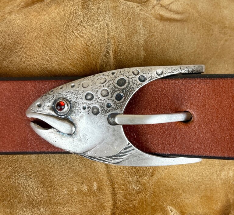 DSJ DSJ Sterling Belt Buckle-Brown Trout