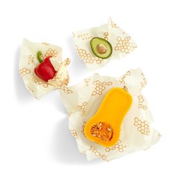 Bees Wrap Assorted 3 Pack (S, M, L) Yellow Honeycomb