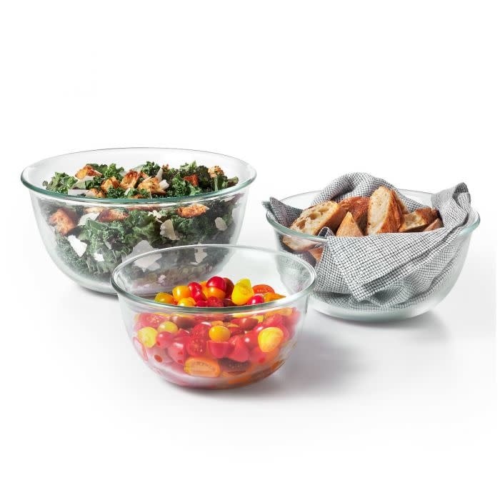 OXO Good Grips 7-Piece Clear Glass Mixing Bowl Set