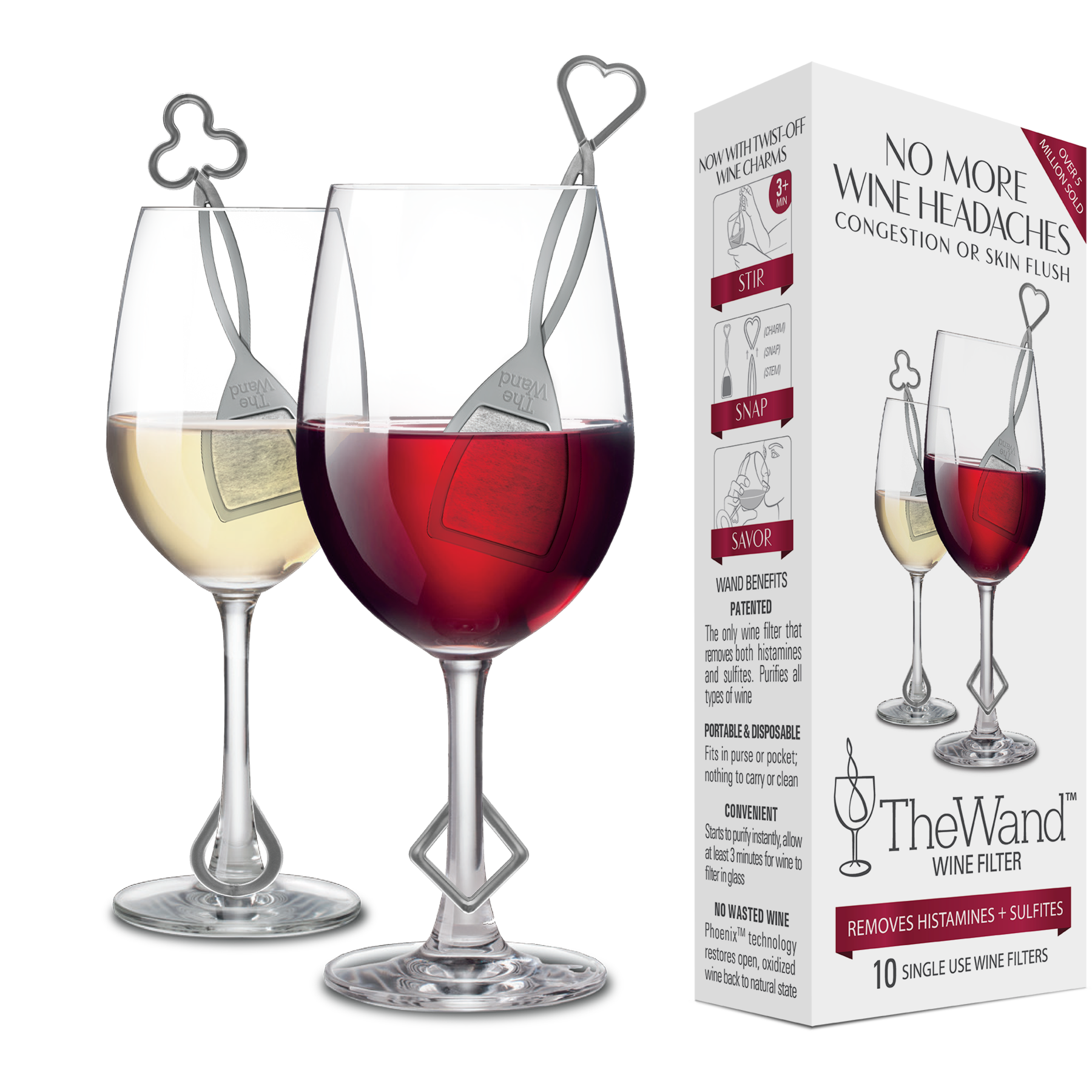 The Wand 10-pack Wine Filter
