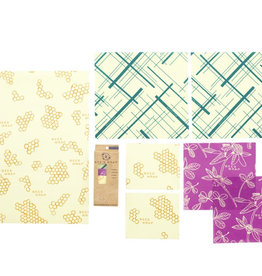 Bees Wrap Variety Pack Honeycomb, Clover, Geometric