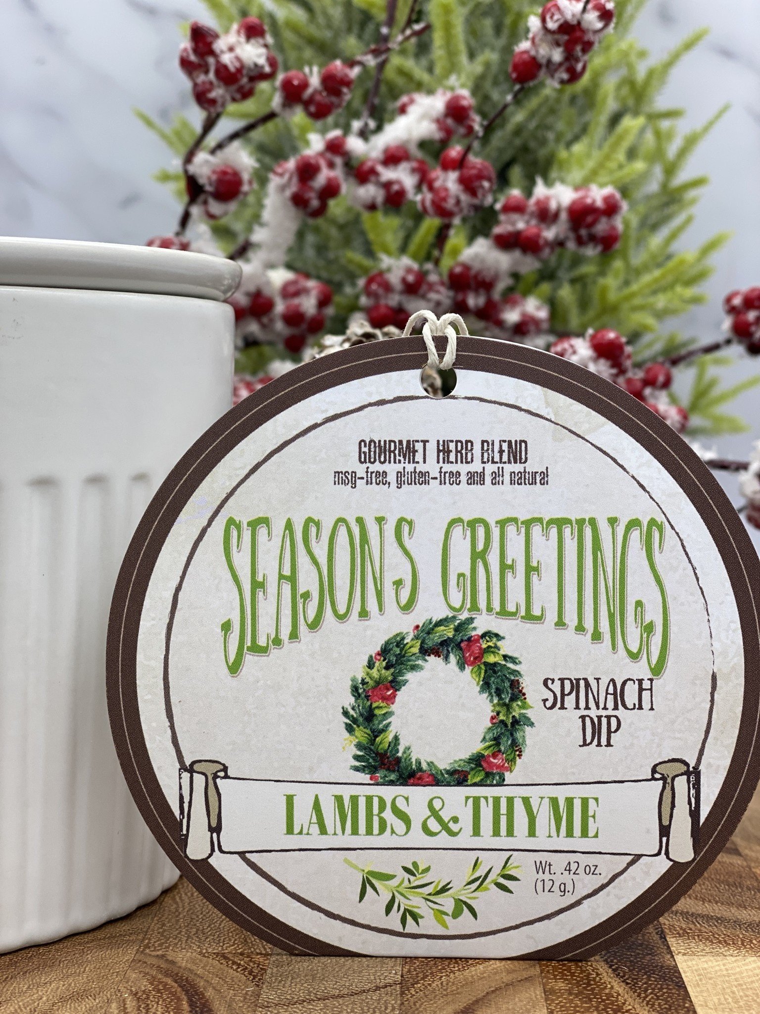 Lambs & Thyme Holiday Dips Seasons Greetings