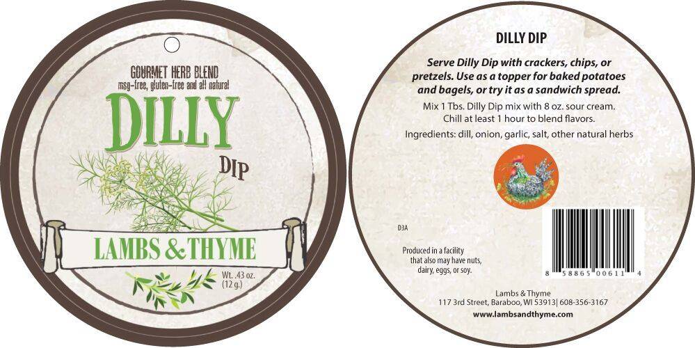 Lambs & Thyme Herb Dips Dilly