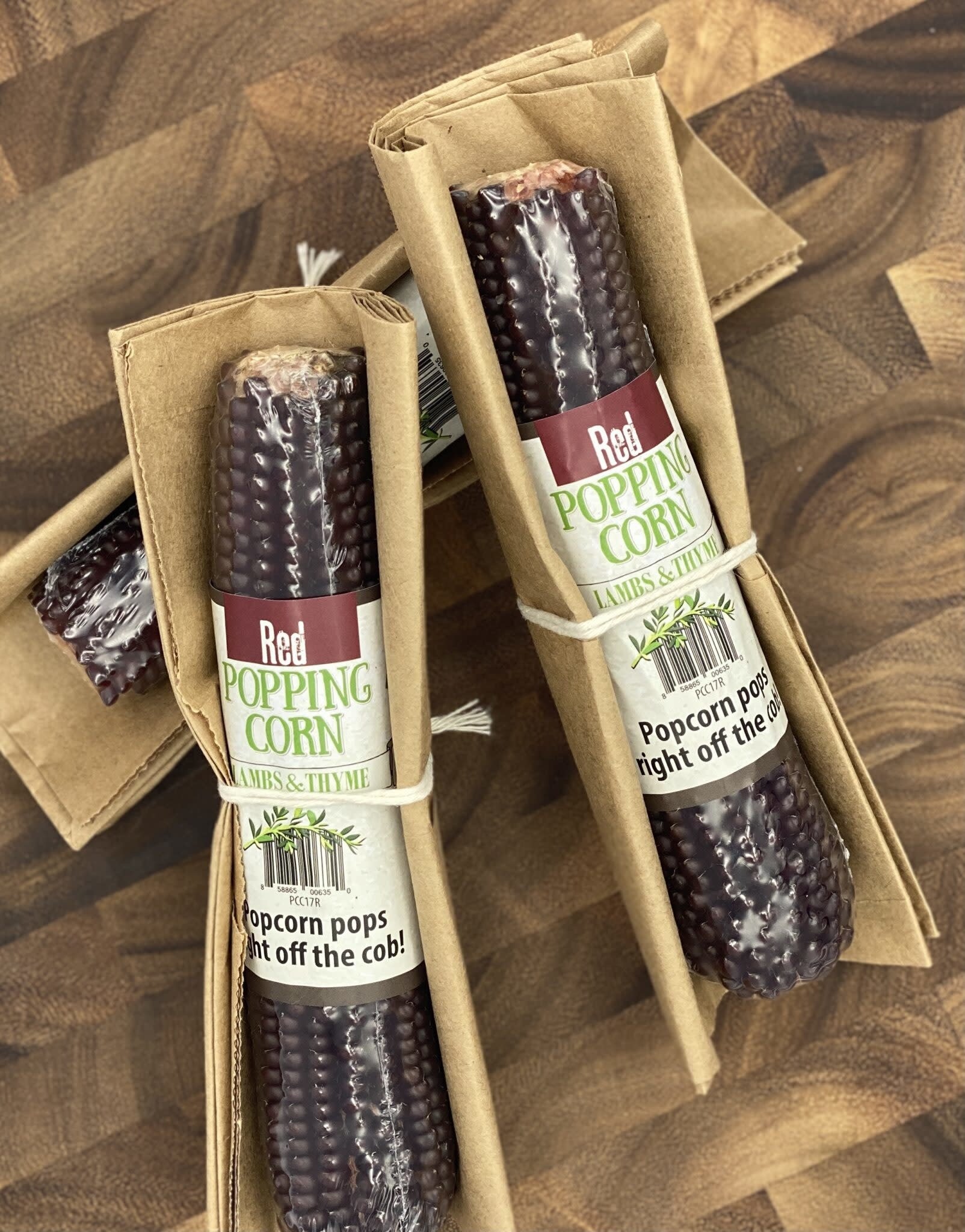 Lambs & Thyme Popping Corn Cob Gift Red