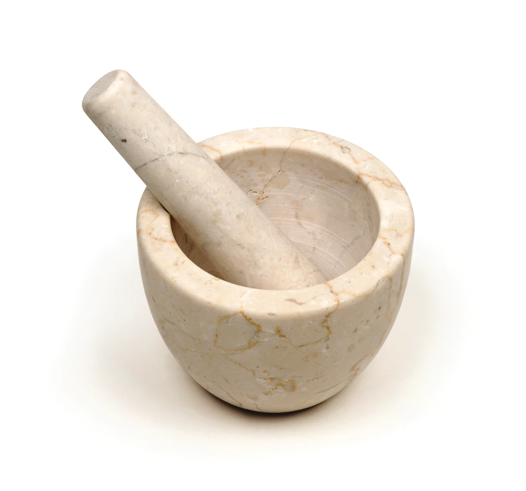 RSVP Beige Marble Mortar & Pestle